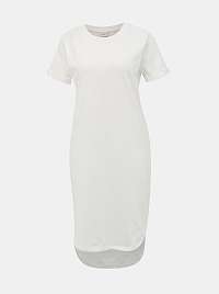 Jacqueline de Yong biele mikinové basic šaty Ivy