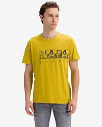 NAPAPIJRI žlté pánske tričko Sallar
