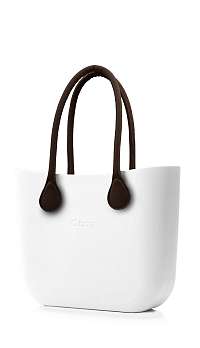 O bag kabelka Bianco s hnedými dlhými koženkovými rúčkami