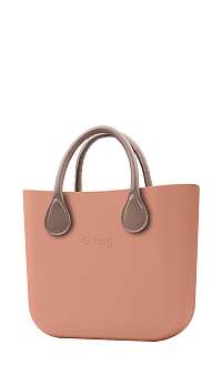 O bag kabelka MINI Rouge/Phard s krátkou koženkou Tortora