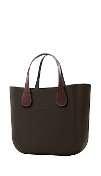 O bag kabelka MINI Testa di Moro s krátkymi koženkovými rúčkami Extra Slim Marrone