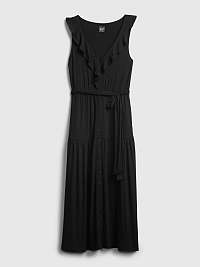 Šaty sleeveless Ruffle maxi dress Čierna